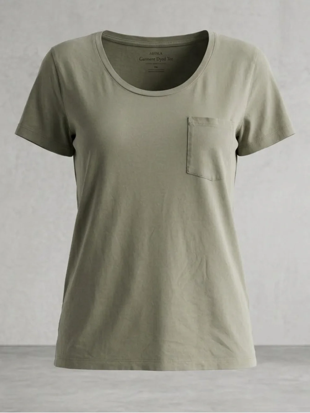 J.Crew Garment Dyed Sage Green Pocket Tee Size M